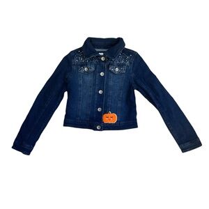 Justice Sz: 8/10 Halloween embellished Denim Jacket